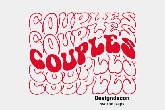 Download Couples Mirrored Text Retro Wavy Svg Png - Premium Resources