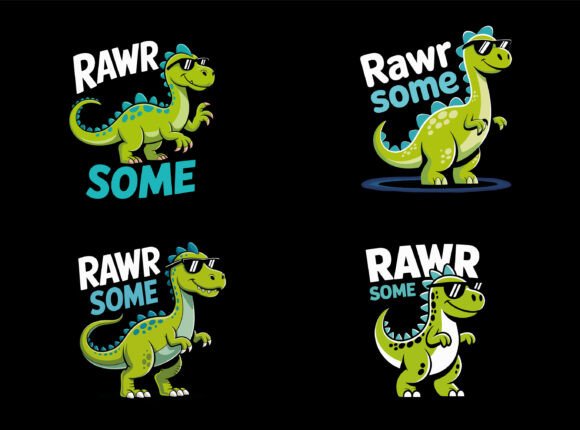Download Cute Dinosaur Kids T-Shirt Design Vector - Kids Collection