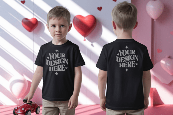 Download BC3001T Valentine Kids T-shirt Mockup 17 - Kids Collection