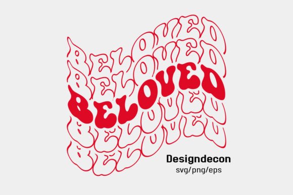 Download Beloved Mirrored Text Retro Wavy Svg Png - Premium Resources