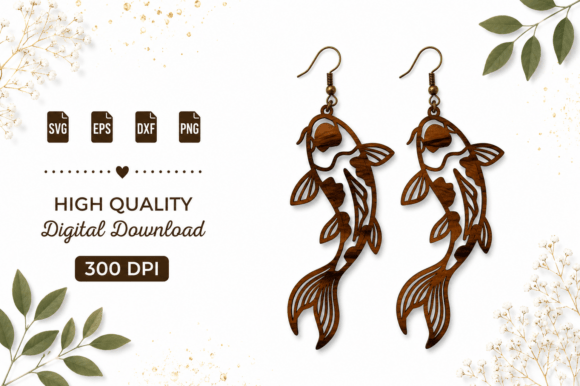 Download Fish Earrings Laser Cut SVG - Earrings Collection