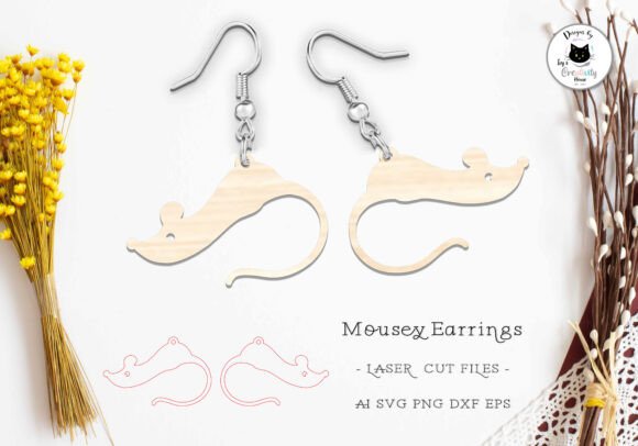 Download Cute Mouse Halloween Laser Earrings SVG - Earrings Collection