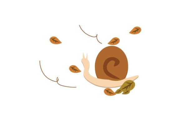 Download Snail and Falling Leaves Vector Art - Falling leaves Collection