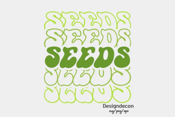 Download Seeds Mirrored Text Retro Wavy Svg Png - Premium Bundle