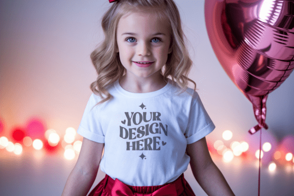 Download BC3001T Valentine Kids T-shirt Mockup 9 - Kids Collection