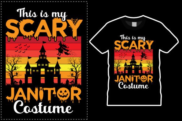 Download Halloween Scary JANITOR Costume T-shirt - Scary Collection