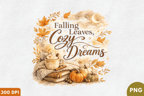 Download Falling Leaves Cozy Dreams Autumn PNG De - Falling leaves Collection