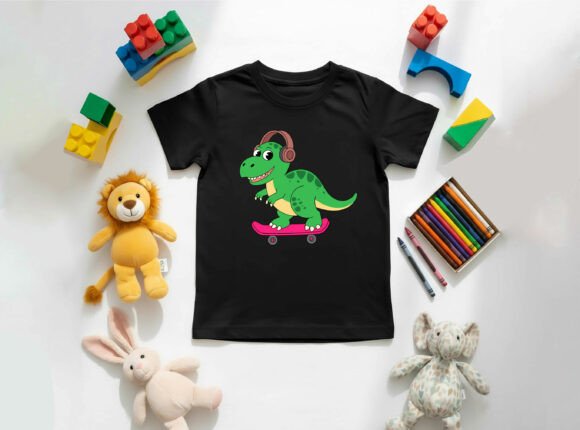 Download Cute Dinosaur Kids T-Shirt Design Vector - Kids Collection