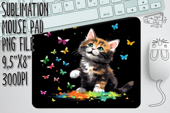 Download Fun Cat Illustrations Mouse Pad Design - Premium Resources