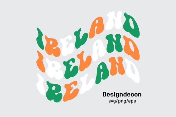Download Ireland Mirrored Text Retro Wavy Svg Png - Premium Resources