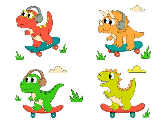 Download Cute Dinosaur Kids T-Shirt Design Vector - Kids Collection