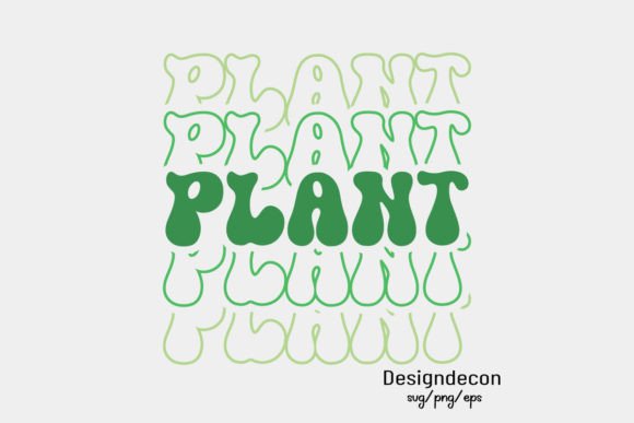 Download Plant Mirrored Text Retro Wavy Svg Png - Premium Bundle